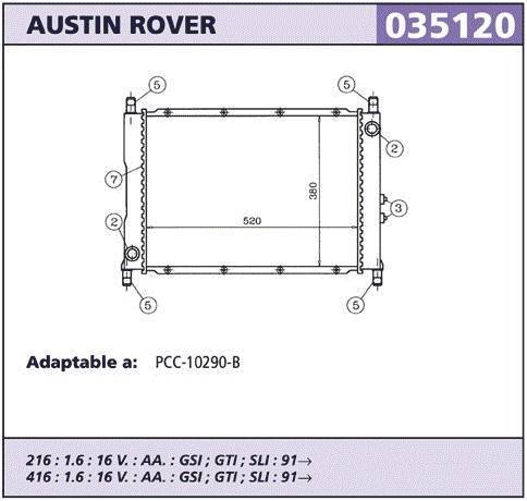 RADIADOR ROVER 216-416 DESDE 1989-1996.-
